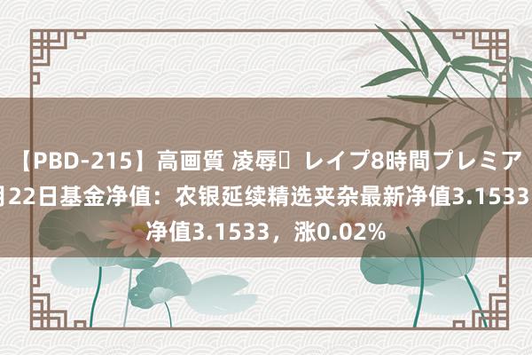 【PBD-215】高画質 凌辱・レイプ8時間プレミアムBEST 7月22日基金净值：农银延续精选夹杂最新净值3.1533，涨0.02%
